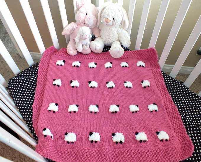 Sheep baby blanket main