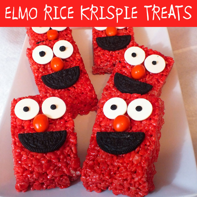 Elmo Rice Krispie Treats - Two Sisters Crafting