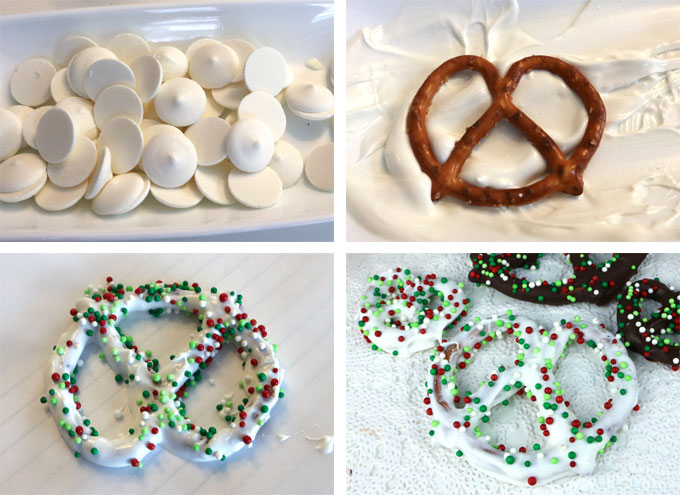 How do you make chocolate-covered pretzels?