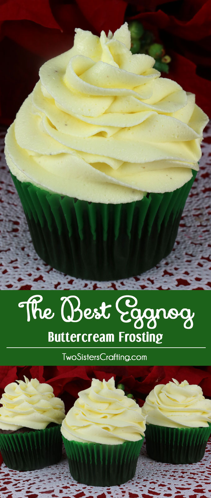 The Best Eggnog Buttercream Frosting - Two Sisters