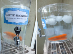 Frozen Melted Snowman Water Station