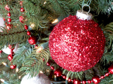 DIY Red Glitter Ornaments