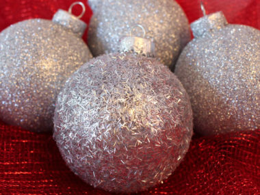 Silver Glitter Ornament