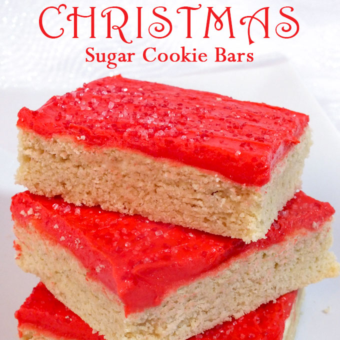 Christmas Sugar Cookie Bars - Two Sisters Crafting