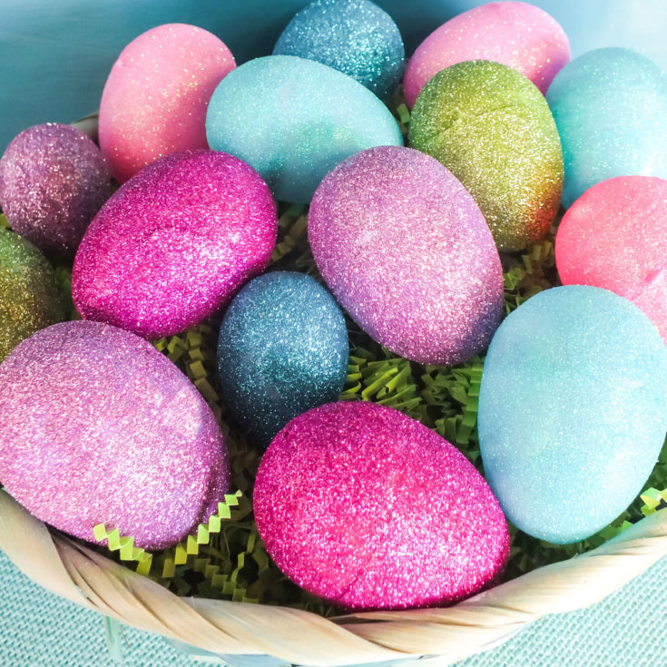 Homemade Glitter Easter Eggs