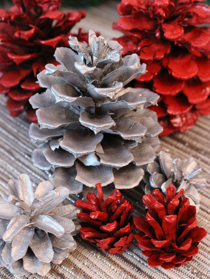  DIY  Painted Pine  Cones  Two Sisters