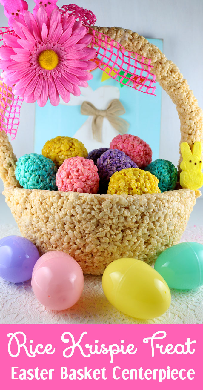 Rice Krispie Treat Easter Basket Centerpiece - Two Sisters Rice Krispie Treat Easter Basket Centerpiece - Two Sisters