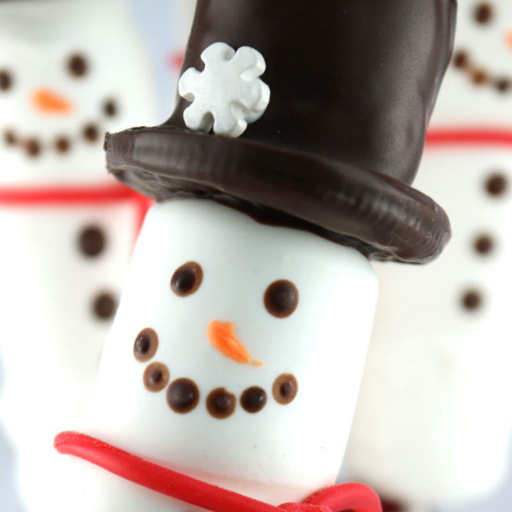 Snowman Marshmallow Pops Two Sisters