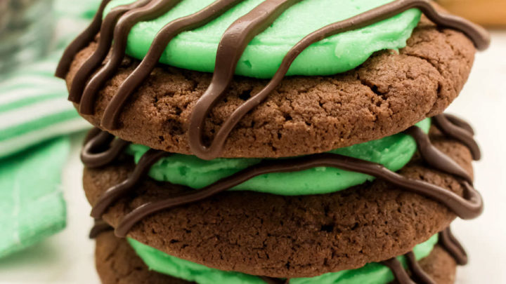 Cookies mint dengan lapisan cokelat yang lembut, camilan segar untuk segala kesempatan