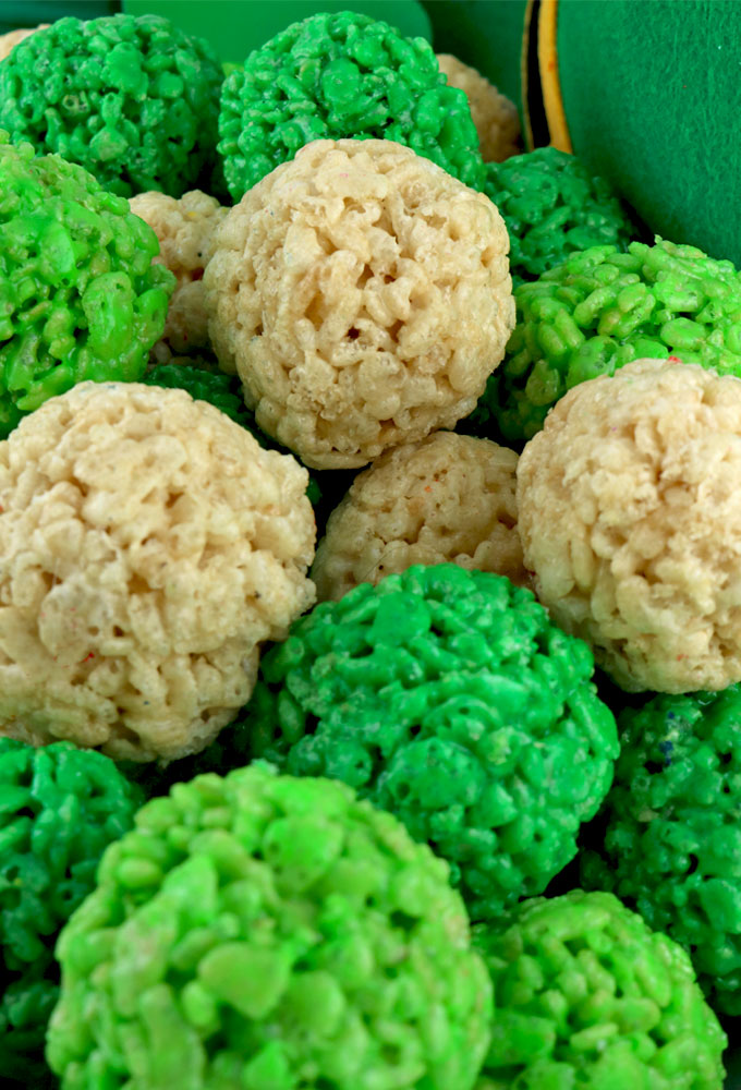 st paddys day rice krispie treats