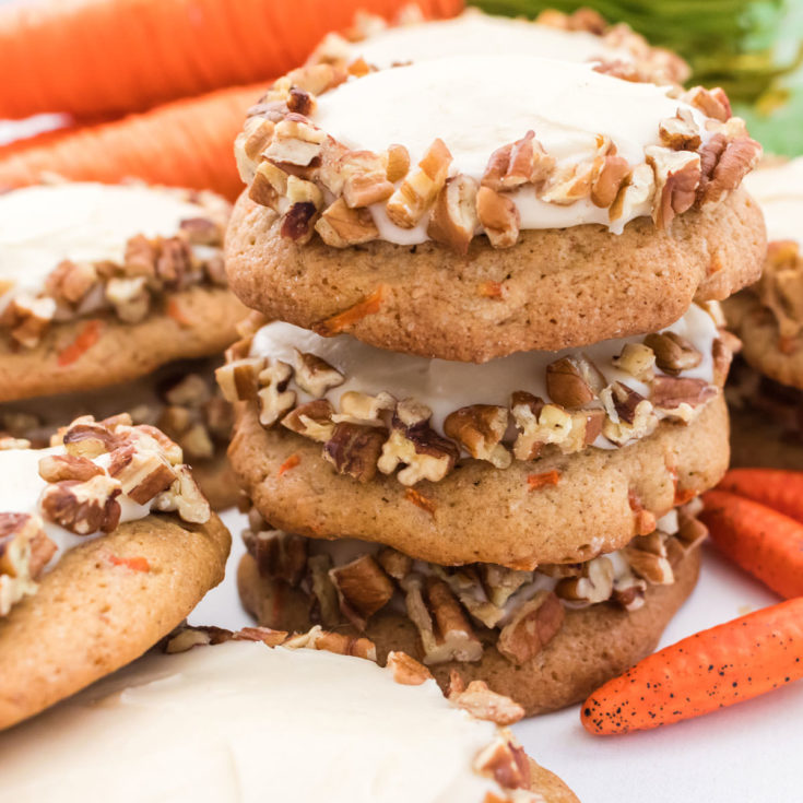 Carrot Cake Cookies with Cream Cheese Frosting