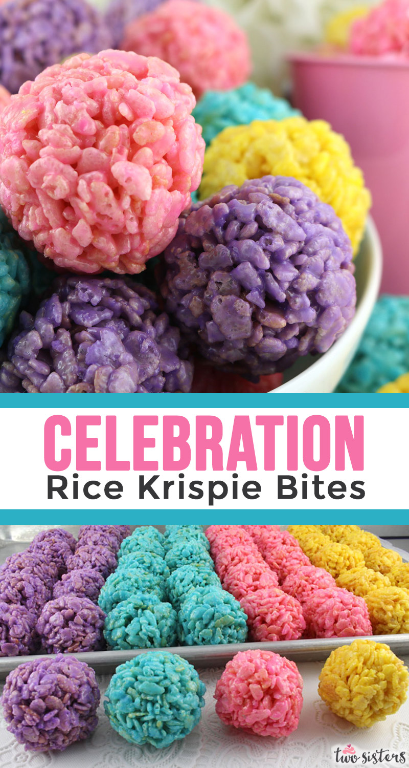 Celebration Rice Krispie Bites - Two Sisters