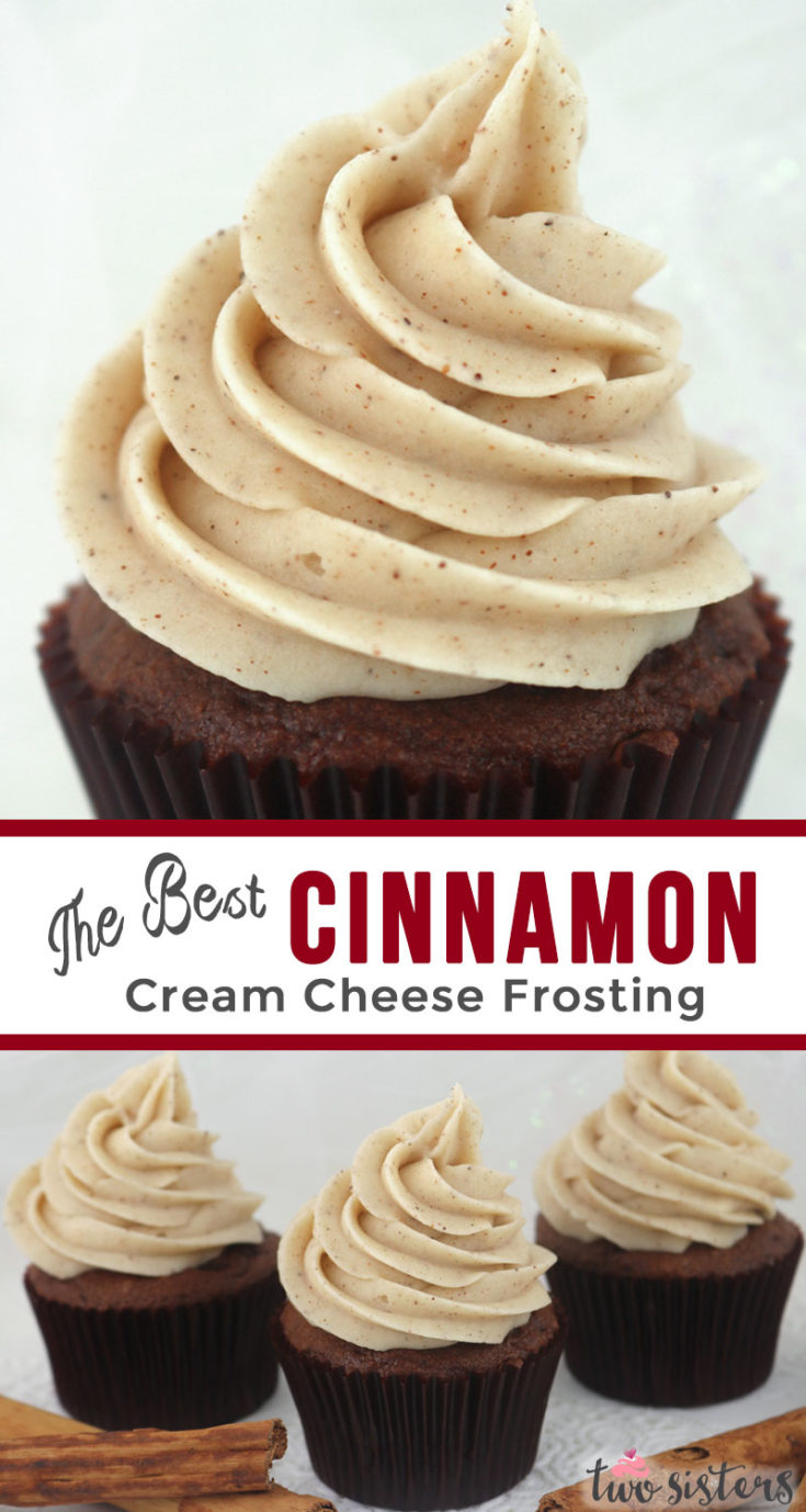 The Best Cinnamon Cream Cheese Frosting - Two Sisters