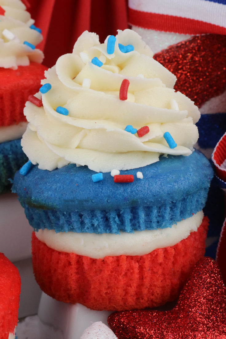 Red White And Blue Cupcakes Two Sisters