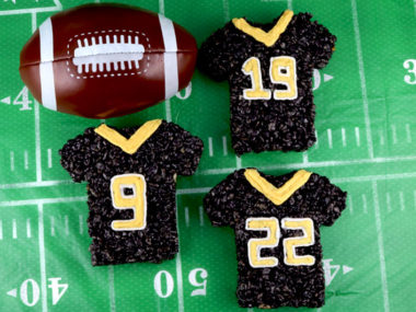 New Orleans Saints Rice Krispie Treats