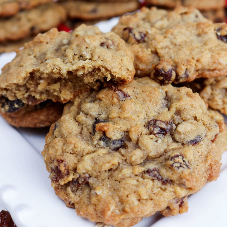 Soft and Chewy Oatmeal Raisin Cookies